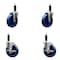 Service Caster 5'' Solid Poly Wheel Swivel 1'' Expanding Stem Caster Set 2 Brakes, 4PK SCC-EX20S514-SPUS-2-TLB-2-1 - alternate 1